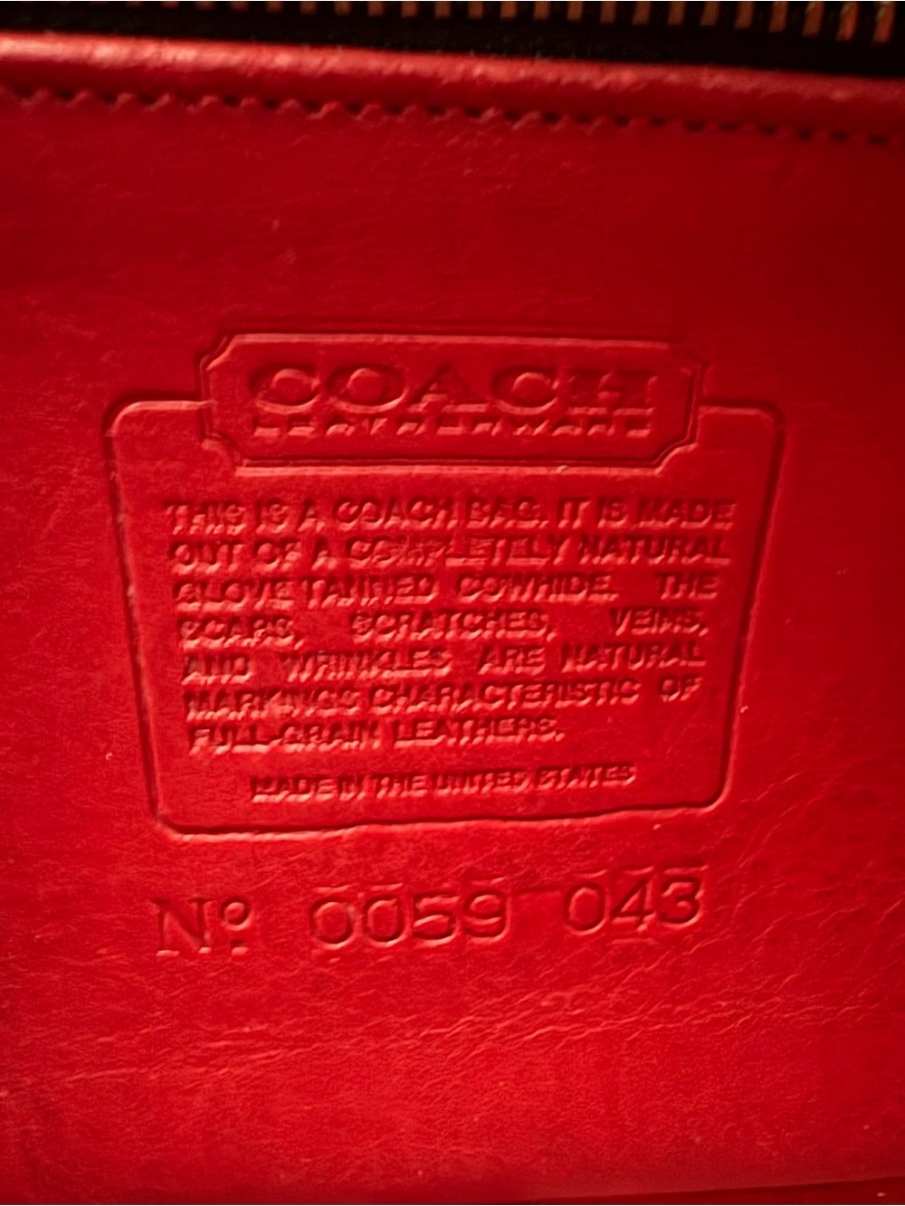 Vintage Red Coach Saddle Bag Made in USA - Picture 2 of 9